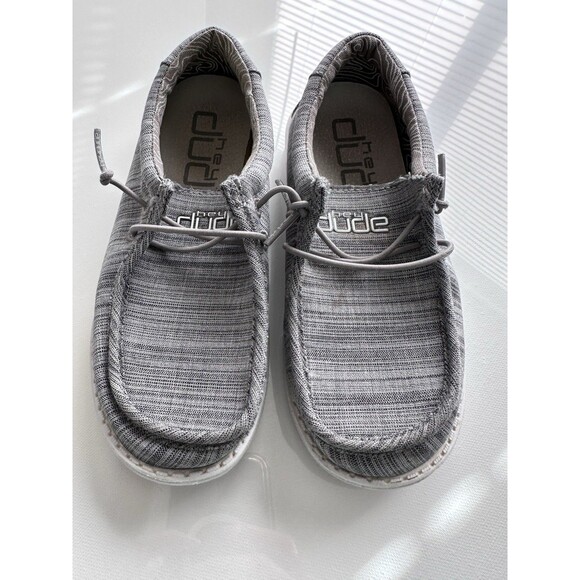 Hey Dude Other - Hey Dude Wally Youth Linen Stone Slip On Shoes Kids Size 12 Gray Casual Comfort